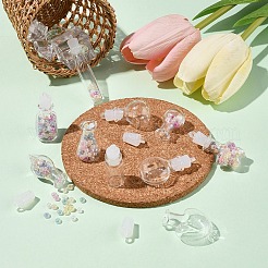 20 шт. 10 стиля подвески из прозрачного стекла для бутылок желаний GLAA-FS0002-19