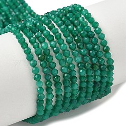 Натуральный зеленый бисер пряди оникс Агат G-C201-B02-3mm