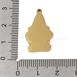 ステンレスペンダント201個  ノームの魅力  ゴールドカラー  25x14.5x1.5mm  穴：1mm&nbsp;STAS-C095-35G