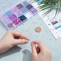 DIY Schmuckherstellungssets mit lila Motiven&nbsp;DIY-ME0001-18