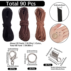 Наборы для самостоятельного изготовления ожерелий/браслетов из искусственной замши&nbsp;KK-SP0004-01