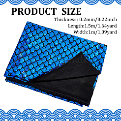Блестящая голограмма спандекс русалка ткань с принтом рыбьей чешуи&nbsp;DIY-WH0304-587A