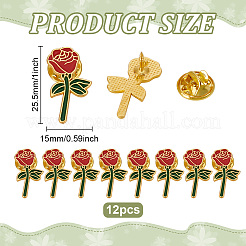 12 шт. розовая эмалевая булавка JEWB-FG0001-44