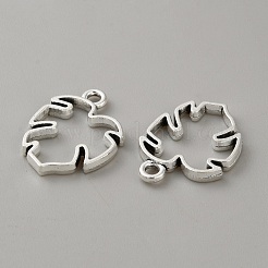 Подвески с открытым безелем из цинкового сплава из кленового листа FIND-WH0139-344AS