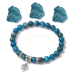 Натуральные апатитовые бусины стрейч-браслеты BJEW-JB11492