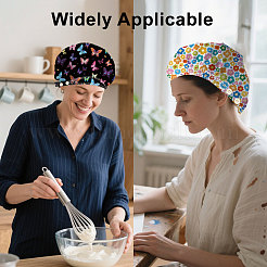 2 шт. 2 стиля хлопковые регулируемые набивные шапки с принтом рабочие кепки для женщин и мужчин&nbsp;AJEW-DR0002-52C