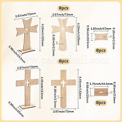 16 набор 2 стилей деревянный крест молитвенная скульптура&nbsp;WOOD-SP0001-70