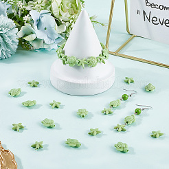 100шт 2 стиля окрашенные синтетические бирюзовые бусины G-SC0003-52