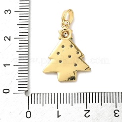 Рождественские латунные подвески с микропаве из фианита KK-K305-07C-02