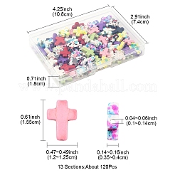 120шт набор из 13-х цветных синтетических бирюзовых бусин G-FS0005-84