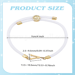 1 pulsera deslizante con cordón de nailon ajustable para mujer&nbsp;BJEW-LP0001-33V-G