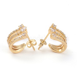 Серьги-гвоздики из циркония EJEW-H125-17G