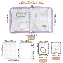 Сумка для хранения ювелирных изделий из ПВХ с вкладышами ODIS-WH0038-90D