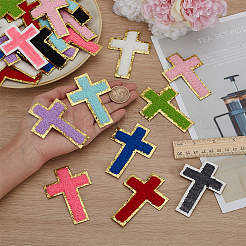 Flicken im Handtuch-Stickerei-Stil zum Aufbügeln/Nähen&nbsp;DIY-FG0007-22