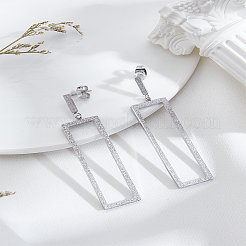 1piar 304 серьги-гвоздики из нержавеющей стали для женщин&nbsp;EJEW-LP0001-21P