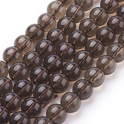 Edelstein Perlen Stränge, Rauchquarz, Runde, 8 mm, Bohrung: 1 mm
