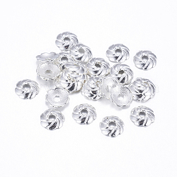 Tibetische Perlen Kappen & Kegel Perlen, cadmiumfrei und bleifrei, Blume, Antik Silber Farbe, ca. 9 mm Durchmesser, 2 mm dick, Bohrung: 2 mm, ca. 2953 Stk. / 890 g