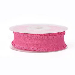 Cintas de poliéster, color de rosa caliente, 15 mm, aproximamente 30yards / rodillo (27.432 m / rollo)
