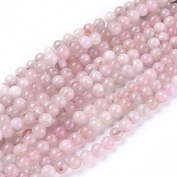 Granos naturales de abalorios de cuarzo rosa, redondo, 8mm, agujero: 0.8~1 mm, aproximamente 46 pcs / cadena, 14.96 pulgada (38 cm)