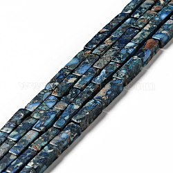 Natural Imperial Jasper Beads Strands, Cuboid, 12~13x4~5x4~5mm, Hole: 1mm, about 29pcs/strand, 15.24''(38.7cm)