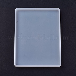 Silicone Molds, Resin Casting Molds, For UV Resin, Epoxy Resin Jewelry Making, Rectangle, White, 205x155x12mm, Inner: 198x148mm