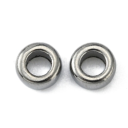 Tibetischer stil legierung perlen, Rondell, Perle Spacer, Cadmiumfrei und Nickel frei und Bleifrei, Metallgrau, 7x4 mm, Bohrung: 3 mm