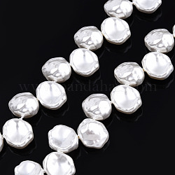 Fili di perle di plastica imitazione perla abs, pepite, bianco crema, 13.5x12x7mm, Foro: 0.7 mm, circa 36pcs/filo, 14.37 pollice ~ 14.76 pollici (36.5~37.5 cm)