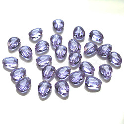 Perles d'imitation cristal autrichien, grade AAA, facette, larme, lilas, 8x6x3.5mm, Trou: 0.7~0.9mm
