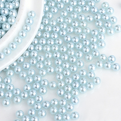 Abalorios de acrílico de la perla de imitación, ningún agujero, redondo, agua, 6mm, aproximamente 5000 unidades / bolsa
