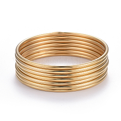 Мода 304 буддийские браслеты из нержавеющей стали, золотые, 2-1/2 дюйм (6.5 см), 7 шт / комплект