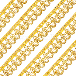 BENECREAT 15 Yards Gold Lace Trim Ribbon, 1 inch Wide Vintage Edging Trimmings Fabric for Gift Package, Wedding Decoration, Scrapbooking
