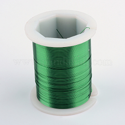 Круглая медная проволока для ювелирных изделий, зелёные, 24 датчик, 0.5 мм, около 59.05 фута (18 м) / рулон