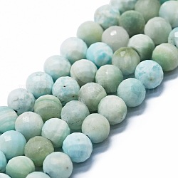 Brins de perles d'hémimorphite naturelle, facetté (64 facettes), ronde, 6mm, Trou: 0.8mm, Environ 62~67 pcs/chapelet, 15.16~15.55 pouce (38.5~39.5 cm)