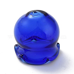 Конус из стеклянных бусин в виде медузы, для изготовления колокольчиков, королевский синий, 16x15x15.5 мм, отверстие : 2.3 мм