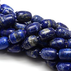 Natural Lapis Lazuli Barrel Beads Strands, 20x15mm, Hole: 1mm, about 18pcs/strand, 15.75 inch