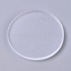 Base d'affichage en acrylique transparent, cercle disques vierges, clair, 50x4mm