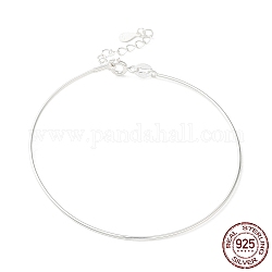 925 стерлингового серебра браслеты, регулируемые браслеты из бисера для женщин своими руками, со штампом s925 и поворотной застежкой, серебристый цвет, 6-1/2 дюйм (16.5 см)