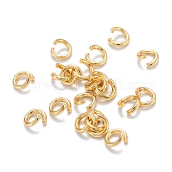 304 anelli di salto in acciaio inox, anelli di salto aperti, vero placcato oro 24k, 18 gauge, 5x1mm