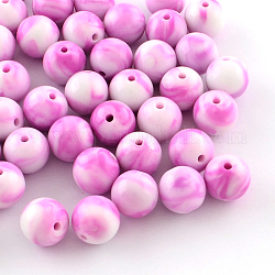 Opaque Acrylic Beads, Round, Medium Orchid, 12mm, Hole: 2mm, about 520pcs/500g