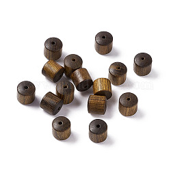 Perles naturelles en bois de padouk africain, colonne, brun coco, 8x8mm, Trou: 1.6mm, environ 1400 pcs/500 g