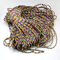7 nucleo interno corde in poliestere e spandex, per la fabbricazione di braccialetti di corda, colorato, 4mm, circa 109.36 iarde (100 m)/fascio, 420~500g / bundle
