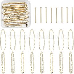 Chgcraft 24 pièces bandes pendentifs breloques rectangle barre connecteurs breloques pour bracelet collier fabrication de bijoux