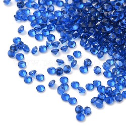 Cabochons zirconi, sfaccettato diamante, blu scuro, 1.5x1mm