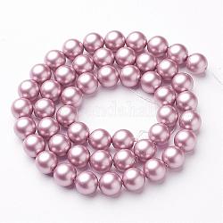 Austrian Crystal Pearls, 5811, Round Beads, Crystal Powder Rose, Size: about 10mm in diameter, hole: 1.4mm, about 100pcs/bag