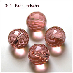 Имитация австрийских кристаллов, класс AAA, граненый (128 грань), круглые, светлый померанцевый, 10 мм, отверстие : 0.9~1 мм