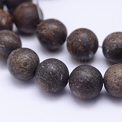 Chapelets de perles en bronzite naturel, mat, ronde, 6mm, Trou: 1mm, Environ 63 pcs/chapelet, 15.5 pouce