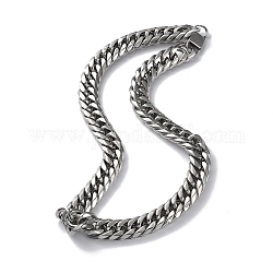 304 collares de acero inoxidable de la cadena de enlace cubano, color acero inoxidable, 24.33 pulgada (61.8 cm)