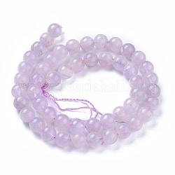 Natural Amethyst Beads Strands, Round, 6mm, Hole: 1mm, about 60~65pcs/strand, 15.35 inch(39cm)