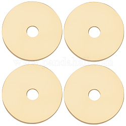 Creatcabin 550pcs perles d'espacement en laiton, Plaqué longue durée, disque, véritable 18k plaqué or, 6x0.5mm, Trou: 1mm