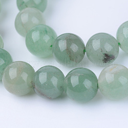 Chapelets de perles en aventurine vert naturel, ronde, 12~12.5mm, Trou: 1.5mm, Environ 30 pcs/chapelet, 15.5 pouce